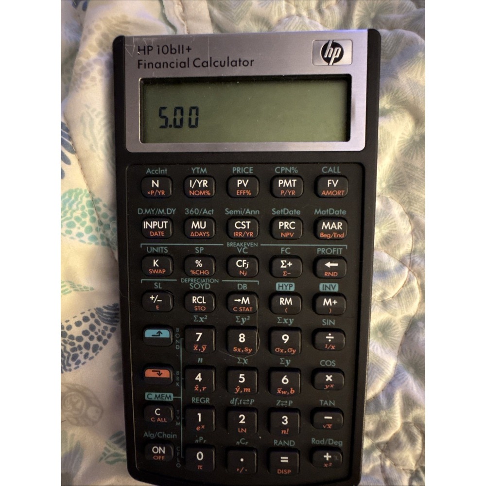 HP 10BII Financial Calculator Tested Works New Batteries